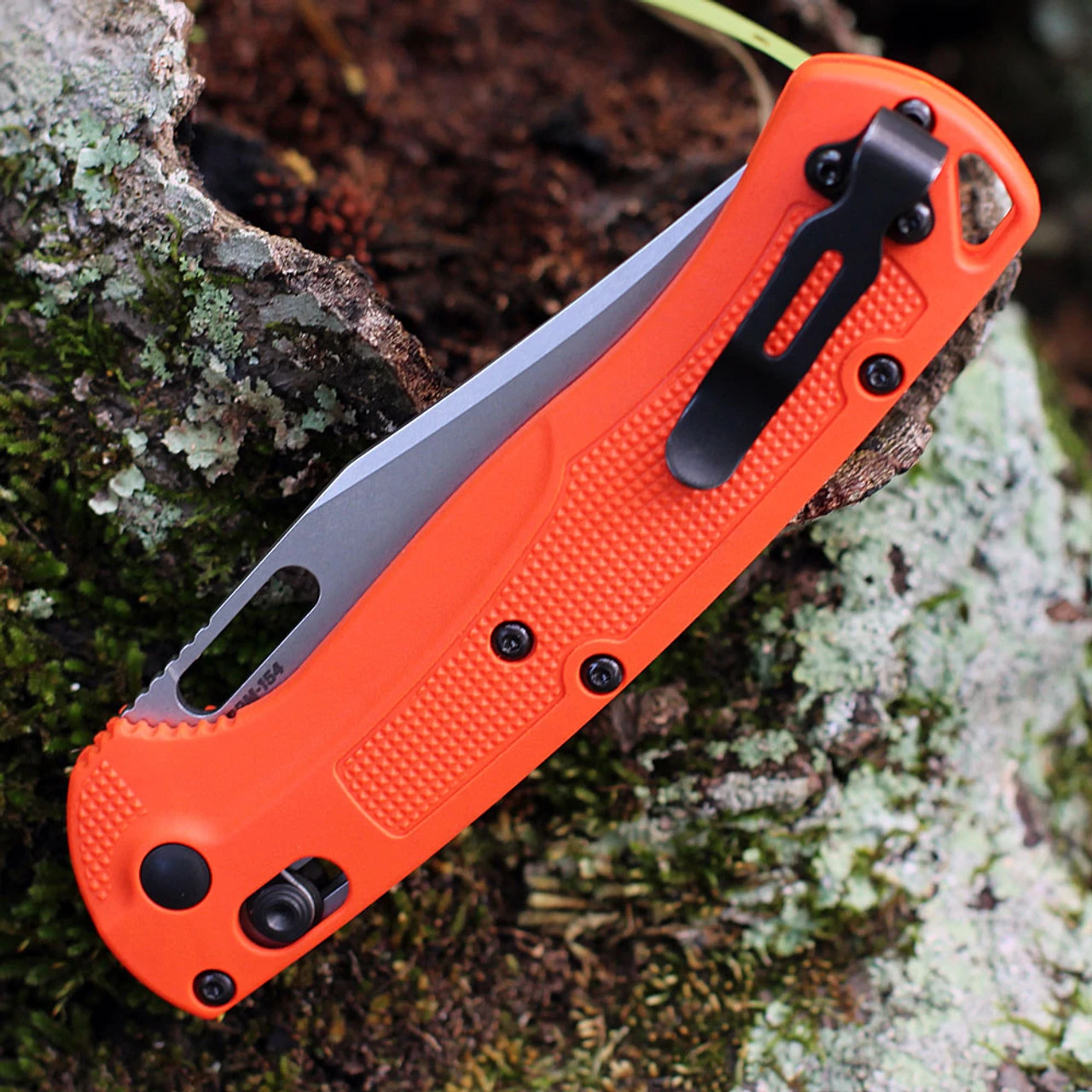 Benchmade Taggedout Folder-Orange Grivory (3.50" 154 Steel)-15535 6 Benchmade Taggedout Folder-Orange Grivory (3.50" 154 Steel)-15535 - Image 4