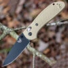 Benchmade Griptilian 551BKSN-S30V, 3.45" S30V Drop Point Black Plain Blade, Sand Color Noryl GTX Handle -Benchmade Knife Shop 551bksn s30v.1 67371.1566586161