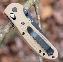 Benchmade Griptilian 551BKSN-S30V, 3.45" S30V Drop Point Black Plain Blade, Sand Color Noryl GTX Handle -Benchmade Knife Shop 551bksn s30v.2 65186.1566586162