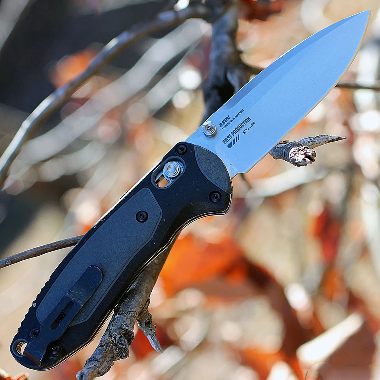 Benchmade Mini Boost A/O - Blk/Gry Grivory (3.1" CPM-S30V) 595 4 Benchmade Mini Boost A/O - Blk/Gry Grivory (3.1" CPM-S30V) 595 - Image 2