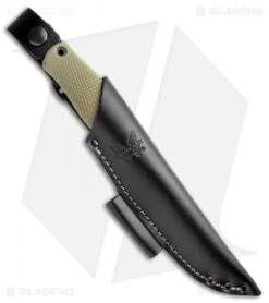 Benchmade 202 Leuku Fixed Blade Knife Ranger Green (5.19" Satin CPM-3V) -Benchmade Knife Shop Benchmade 202 Leuku Ranger Green Satin BHQ 111298 jr sheath