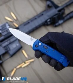 Benchmade 4400-1 Casbah Automatic Knife Blue Grivory (3.4" Satin) -Benchmade Knife Shop Benchmade 4400 1 Casbah Automatic Knife Blue Grivory Satin BHQ51629 kp in hand web