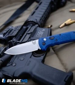 Benchmade 4400-1 Casbah Automatic Knife Blue Grivory (3.4" Satin) -Benchmade Knife Shop Benchmade 4400 1 Casbah Automatic Knife Blue Grivory Satin BHQ51629 kp tactical web
