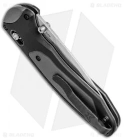 Benchmade 590 Boost AXIS-Assist Knife Black/Gray (3.7" Satin) -Benchmade Knife Shop Benchmade 590 Boost AXIS Assist Black Gray Satin BHQ 51614 jr side