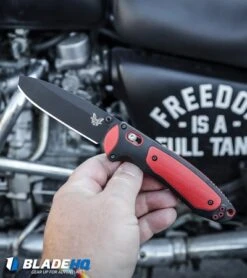 Benchmade 591BK Boost AXIS-Assist Knife Black/Red (3.43" Black) -Benchmade Knife Shop Benchmade 591BK Boost AXIS Assist Knife Black Red Black BHQ 97057 kp motorcycle web