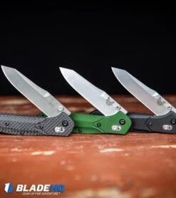 Benchmade 940 Osborne AXIS Lock Knife Green (3.4" Satin) -Benchmade Knife Shop Benchmade 940 2 Osborne AXIS Lock Knife Black G 10 Satin 940 2 BHQ 36208 kp red wood web