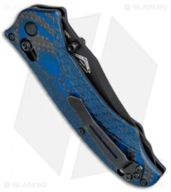 Benchmade Rift 950BK-1801 Limited Edition SHOT Show 2018 Knife CF/Blue G-10 -Benchmade Knife Shop Benchmade 950BK 1801 Rift Osborne Black BHQ 78787 jr side