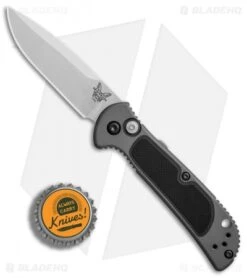 Benchmade 9750 Mini Coalition Automatic Knife Gray Al/Black G-10 (2.9" Satin) -Benchmade Knife Shop Benchmade 9750 Mini Coalition gray al black G10 satin BHQ 75501 er bottlecap 2