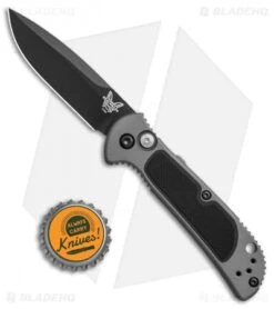 Benchmade 9750BK Mini Coalition Automatic Knife Gray Al/Black G-10 (2.9" Black) -Benchmade Knife Shop Benchmade 9750BK Mini Coalition gray al black G10 black BHQ 75519 jr bottlecap