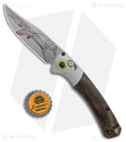 Benchmade LE Artist Series Mini Crooked River Duck AXIS Lock Knife (3.4" SW) -Benchmade Knife Shop Benchmade ARtist Series Mini Crooked River Knife Mallard Duck BHQ 174398 jr bottlecap