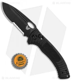 Benchmade Aileron AXIS Lock Knife Black G-10 (3.45" Black Serr) 737SBK -Benchmade Knife Shop Benchmade Aileron AXIS Lock Black G 10 Black Serr 737SBK BHQ 88739 jr bottlecap