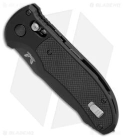 Benchmade Triage Automatic Knife Black (3.35" Black Serr) 9160SBK -Benchmade Knife Shop Benchmade Auto Triage Auto Black Black Serr BHQ 20033 jr spine