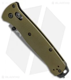 Benchmade Bailout AXIS Lock Knife Green Aluminum (3.4" Gray Serr) 537SGY-1 -Benchmade Knife Shop Benchmade Bailout AXIS Green Aluminum Gray Serr 537SGY 1 BHQ 104897 jr spine