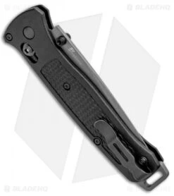 Benchmade Bailout AXIS Lock Knife Black Grivory (3.38" Gray) 537GY -Benchmade Knife Shop Benchmade Bailout AXIS Lock Black Grivory Gray 537GY BHQ 96360 jr side