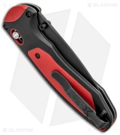 Benchmade 591BK Boost AXIS-Assist Knife Black/Red (3.43" Black) -Benchmade Knife Shop Benchmade Boost AXIS Assist Black Red Black 591BK BHQ 97057 jr side