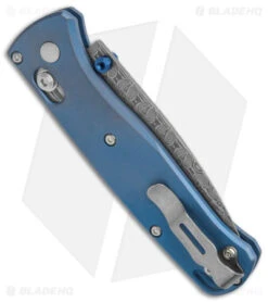 Benchmade Bugout AXIS Lock Knife Blue Titanium (3.2" Damasteel) 535-2204 8 Benchmade Bugout AXIS Lock Knife Blue Titanium (3.2" Damasteel) 535-2204 -Benchmade Knife Shop Benchmade Bugout AXIS Lock Blue Ti Damasteel BHQ 175025 jr side
