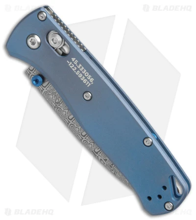 Benchmade Bugout AXIS Lock Knife Blue Titanium (3.2" Damasteel) 535-2204 4 Benchmade Bugout AXIS Lock Knife Blue Titanium (3.2" Damasteel) 535-2204 - Image 2
