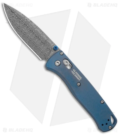 Benchmade Bugout AXIS Lock Knife Blue Titanium (3.2" Damasteel) 535-2204 3 Benchmade Bugout AXIS Lock Knife Blue Titanium (3.2" Damasteel) 535-2204