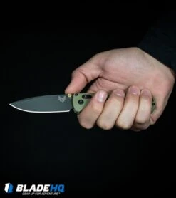 Benchmade Bugout AXIS Lock Pocket Knife Blue (3.24" Satin) 535 -Benchmade Knife Shop Benchmade Bugout AXIS Lock Knife Ranger Green Gray 535GRY 1 BHQ 83828 kp in hand web