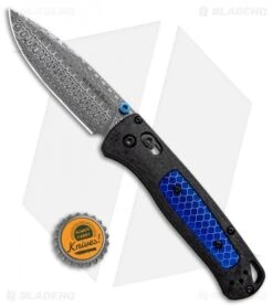 Benchmade 535-191 Bugout Gold Class AXIS Lock Knife Ghost CF (3.2" Damasteel) -Benchmade Knife Shop Benchmade Bugout Gold Class Axis Lock Knife Ghost CF Damascus 535 191 NS.Bottlecap
