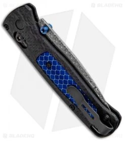 Benchmade 535-191 Bugout Gold Class AXIS Lock Knife Ghost CF (3.2" Damasteel) -Benchmade Knife Shop Benchmade Bugout Gold Class Axis Lock Knife Ghost CF Damascus 535 191 NS.Side