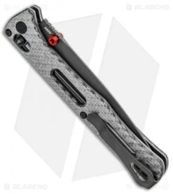 Benchmade Fact AXIS Lock Knife Silver Twill G-10 (3.95" Gray) 417GY-1901 -Benchmade Knife Shop Benchmade Fact AXIS Lock Silver Twill G 10 Gray 417GY 1901 BHQ 92612 jr side