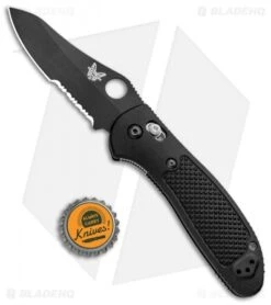 Benchmade Griptilian AXIS Lock Knife Black (3.45" Black Serr) 550SBK-S30V -Benchmade Knife Shop Benchmade Griptilian AXIS Lock Black Black Serr 550SBK S30V BHQ 4017 jr bottlecap 1