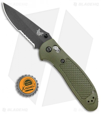 Benchmade Griptilian AXIS Lock Knife Olive Drab (3.45" Black Serr) 551SBKOD-S30V 6 Benchmade Griptilian AXIS Lock Knife Olive Drab (3.45" Black Serr) 551SBKOD-S30V - Image 4