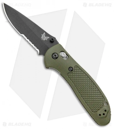 Benchmade Griptilian AXIS Lock Knife Olive Drab (3.45" Black Serr) 551SBKOD-S30V 3 Benchmade Griptilian AXIS Lock Knife Olive Drab (3.45" Black Serr) 551SBKOD-S30V