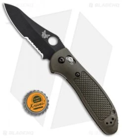 Benchmade Griptilian AXIS Lock Knife Olive Drab (3.45" Black Serr S30V) 550SBKOD -Benchmade Knife Shop Benchmade Griptilian Axis Lock Olive Drab Black Serr 550SBKOD BHQ 92481 jr bottlecap