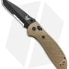 Benchmade Griptilian Tanto Knife Sand (3.45" Black Serr) 553SBKSN-154CM -Benchmade Knife Shop Benchmade Griptilian Tanto AXIS Lock Sand Black Serr 553SBKSN S30V BHQ 0673 jr 1