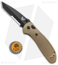 Benchmade Griptilian Tanto Knife Sand (3.45" Black Serr) 553SBKSN-154CM -Benchmade Knife Shop Benchmade Griptilian Tanto AXIS Lock Sand Black Serr 553SBKSN S30V BHQ 0673 jr bottlecap 1