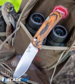 Benchmade Grizzly Creek Axis Lock Knife Orange/Black G10 (3.5" Satin) 15060-1801 -Benchmade Knife Shop Benchmade Grizzly Creek Axis Lock Knife Orange Black G10 Satin 15060 1801 BHQ 88091 kp binos web