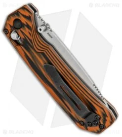 Benchmade Grizzly Creek Axis Lock Knife Orange/Black G10 (3.5" Satin) 15060-1801 -Benchmade Knife Shop Benchmade Grizzly Creek Axis Lock Orange Black G 10 Satin 15060 1801 BHQ 88091 jr side