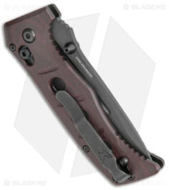 Benchmade Mini Adamas AXIS Lock Knife Burgundy Micarta (3.3" Black) 273BK-2201 -Benchmade Knife Shop Benchmade Mini Adamas AXIS Lock Burgundy Red Micarta Black 273BK 2201 BHQ 137347 jr side