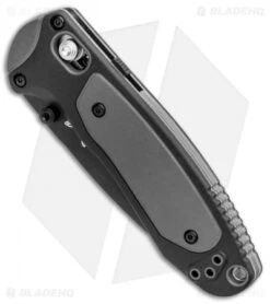 Benchmade Knife Shop -Benchmade Knife Shop Benchmade Mini Boost AXIS Assist Black Gray Black Serr 595SBK BHQ 78761 jr spine