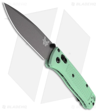 Benchmade Mini Bugout AXIS Lock Knife Sea Foam Grivory (2.8" Gray S30V) 533GY-06 3 Benchmade Mini Bugout AXIS Lock Knife Sea Foam Grivory (2.8" Gray S30V) 533GY-06