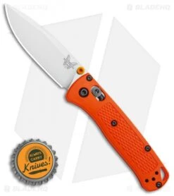 Benchmade Mini Bugout AXIS Lock Knife Orange (2.875" Satin) 533 -Benchmade Knife Shop Benchmade Mini Bugout AXIS Lock Knife Orange 2.82 Satin 533 BHQ 104888 LS Bottlecap
