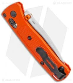 Benchmade Mini Bugout AXIS Lock Knife Orange (2.875" Satin) 533 -Benchmade Knife Shop Benchmade Mini Bugout AXIS Lock Knife Orange 2.82 Satin 533 BHQ 104888 LS Side