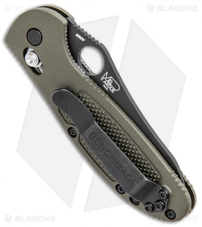 Benchmade Mini Griptilian AXIS Lock Knife Olive Drab (2.91" Serr) 555SBKOD-S30V 5 Benchmade Mini Griptilian AXIS Lock Knife Olive Drab (2.91" Serr) 555SBKOD-S30V - Image 3