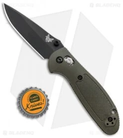 Benchmade Mini Griptilian AXIS Lock Knife Olive Drab (2.91" Black) 556BKOD-154CM -Benchmade Knife Shop Benchmade Mini Griptilian AXIS Lock Olive Drab Black 556BKOD S30V BHQ 6217 jr bottlecap 1