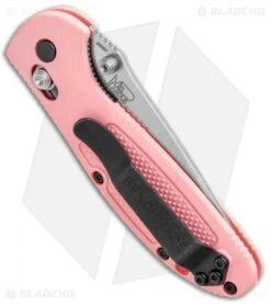 Benchmade Mini Griptilian AXIS Lock Knife (2.91" Satin) 556-PNK-S30V -Benchmade Knife Shop Benchmade Mini Griptilian AXIS Lock Satin 556 PNK S30V BHQ 4021 jr side