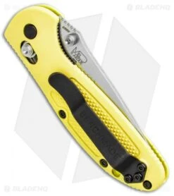 Benchmade Mini Griptilian AXIS Lock Knife Yellow (2.91" Satin Serr) S30V 8 Benchmade Mini Griptilian AXIS Lock Knife Yellow (2.91" Satin Serr) S30V -Benchmade Knife Shop Benchmade Mini Griptilian AXIS Lock Yellow Satin Serr 556S YEL S30V BHQ 2495 jr side