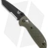 Benchmade Mini Griptilian OD Green Tanto Knife (2.91" Black Serr) 557SBKOD -Benchmade Knife Shop Benchmade Mini Griptilian AXIS OD Green Tanto Black Serr 557SBKOD BHQ 112500 jr