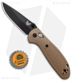 Benchmade Mini Griptilian AXIS Lock Knife Sand (2.91" Black) 556BKSN-154CM -Benchmade Knife Shop Benchmade Mini Griptilian AXIS Sand Black 556BKSN S30V BHQ 6214 jr bottlecap