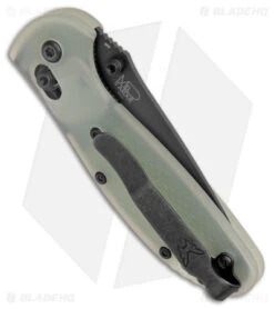 Benchmade Mini Griptilian Limited Edition AXIS Knife Jade G-10 (2.9" Black M4) 8 Benchmade Mini Griptilian Limited Edition AXIS Knife Jade G-10 (2.9" Black M4) -Benchmade Knife Shop Benchmade Mini Griptilian Jade G 10 AXIS Lock Black BHQ 174372 jr side