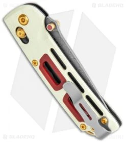 Benchmade Nakamura Limited Edition Saibu AXIS Lock Knife Ivory/Crimson G-10 -Benchmade Knife Shop Benchmade Nakamura Saibu AXIS Lock Ivory Grimson G 10 486 201 BHQ 118495 jr side