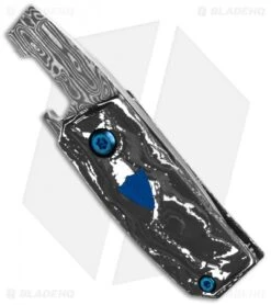 Benchmade Oeser Gold Class Tengu Tool Arctic Storm Fat CF (1.1" Dama) -Benchmade Knife Shop Benchmade Oeser Tengu Tool White Black 1in Damasteel Multi Tool 602 211 BHQ 138208 td side