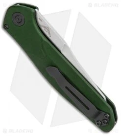 Benchmade Osborne 9400 Automatic Knife Green Aluminum (3.4" Satin) -Benchmade Knife Shop Benchmade Osborne 9400 Auto Green Aluminum Satin BHQ 113244 jr side