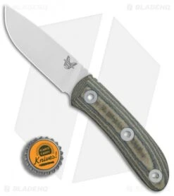 Benchmade Pardue Hunter Fixed Blade Knife OD Green Micarta (3.5" Satin) 15400 -Benchmade Knife Shop Benchmade Pardue Hunter OD Green Micarta Satin BHQ 78768 er bottlecap